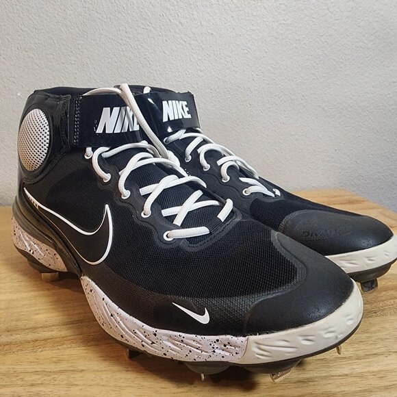 Nike Alpha Huarache Elite 3 Mid React Metal Baseball Cleats Mens 15 CK0745-011 - Picture 10 of 16
